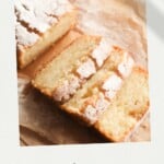 Een pin om dit recept voor vegan cake mrt citroen en olijfolie te delen op pinterest